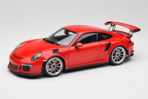 Porsche 911 991 GT3 RS Guards Punainen Hopea Vanteet AUTOart 1:18 78165 Metalli