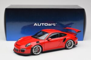 Porsche 911 991 GT3 RS Guards Punainen Hopea Vanteet AUTOart 1:18 78165 Metalli — kuva 8 / 8