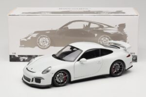 Porsche 911 991 GT3 Valkoinen Hopeavanteilla Minichamps 1:18 113062721 Metalli — kuva 8 / 8