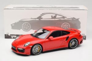 Porsche 911 991 Turbo S Guards Red Minichamps 1:18 110067122 Metalli — kuva 8 / 8