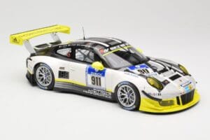 Porsche 911 991.1 GT3 R #911 Manthey Racing N. Tandy / E. Bamber 24h Nurburgring 2016 Minichamps 1:18 155166911 Metalli — kuva 4 / 6