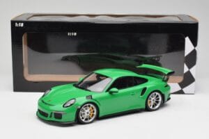 Porsche 911 991.1 GT3 RS Lizard Vihreä & Hopeat Pyörät Minichamps 1:18 153066229 Metalli — kuva 6 / 6