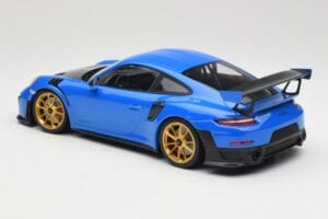 Porsche 911 991.2 GT2 RS Sininen Kultaisilla Vanteilla Minichamps 1:18 155068302 Metalli — kuva 5 / 6