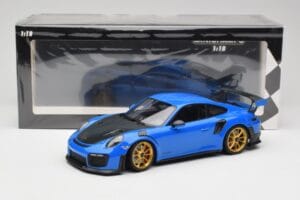Porsche 911 991.2 GT2 RS Sininen Kultaisilla Vanteilla Minichamps 1:18 155068302 Metalli — kuva 6 / 6