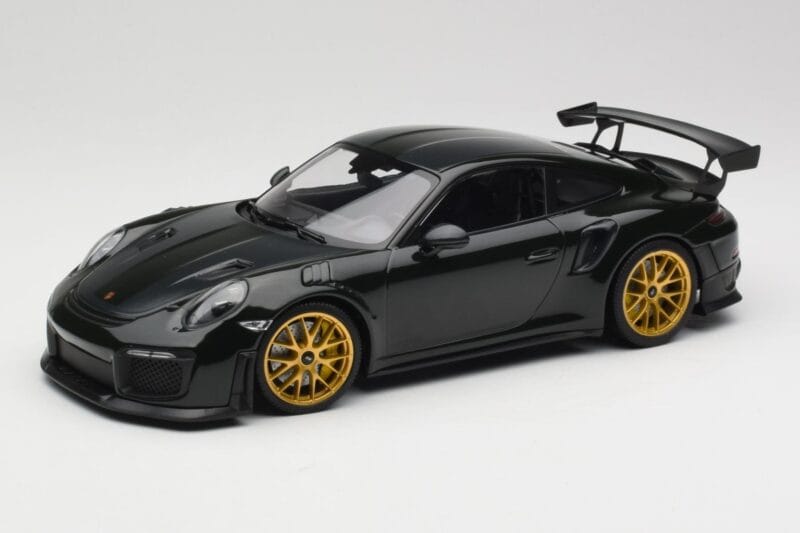 Porsche 911 991.2 GT2 RS Vihreä Weissach Package Kultaiset Vanteet Minichamps 1:18 155068306 Metalli