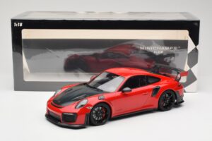 Porsche 911 GT2 RS 991.2 Punainen Mustat Vanteet Minichamps 1:18 155068307 Metalli — kuva 6 / 6