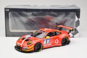 Porsche 911 991.2 GT3 R #2 Team Gigaspeed S. Bockmann 24 Hours of Nurburgring 2018 Minichamps 1:18 155186902 Metalli — kuva 6 / 6