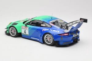 Porsche 911 991.2 GT3 R #4 Falken K. Bachler / M. Ragginger VLN Winner Round 6 2018 Minichamps 1:18 153186994 Metalli — kuva 5 / 6