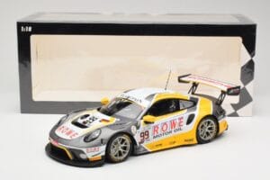Porsche 911 991.2 GT3 R #99 Rowe Racing D. Olsen / M. Campbell 24 Hours of Spa 2019 Minichamps 1:18 155196099 Metalli — kuva 6 / 6