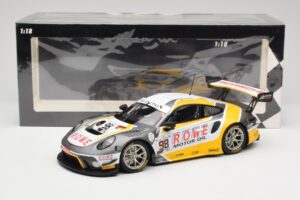 Porsche 911 991.2 GT3 R Rowe Racing #98 N. Muller / R. Dumas / M. Jaminet 24 Hours of Spa 2019 Minichamps 1:18 155196098 Meta — kuva 6 / 6