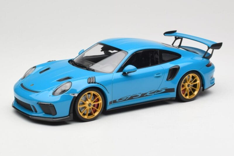 Porsche 911 991.2 GT3 RS Sininen Kultaisilla Vanteilla Minichamps 1:18 155068222 Metalli