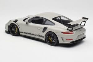 Porsche 911 991.2 GT3 RS Chalk Wording Mustat Vanteet Minichamps 1:18 153068230 Metalli — kuva 5 / 6