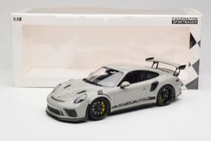 Porsche 911 991.2 GT3 RS Chalk Wording Mustat Vanteet Minichamps 1:18 153068230 Metalli — kuva 6 / 6