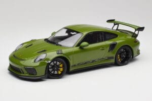 Porsche 911 991.2 GT3 RS Lizard Vihreä Mustilla Felleillä Minichamps 1:18 155068233 Metalli