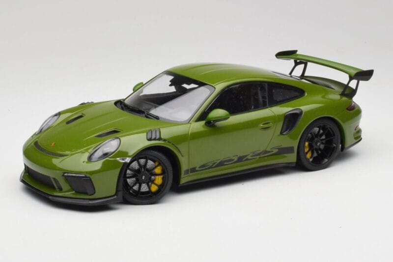 Porsche 911 991.2 GT3 RS Lizard Vihreä Mustilla Felleillä Minichamps 1:18 155068233 Metalli