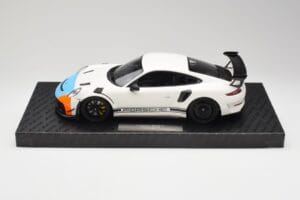Porsche 911 991.2 GT3 RS Manthey Racing Valkoinen & Sininen & Oranssi Minichamps 1:18 MR-911-GT3RS-1805 Metalli