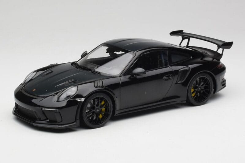 Porsche 911 991.2 GT3 RS Weissach Package Musta & Mustat Pyörät Minichamps 1:18 153068228 Metalli