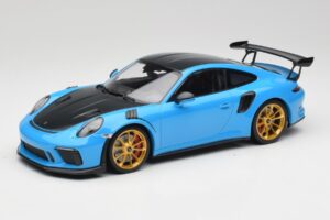 Porsche 911 991.2 GT3 RS Weissach Package Sininen & Kultaiset Pyörät Minichamps 1:18 153068232 Metalli