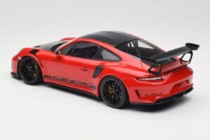 Porsche 911 991.2 GT3 RS Weissach Package Guards Red Mustat Vanteet Minichamps 1:18 153068223 Metalli — kuva 5 / 6