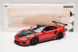 Porsche 911 991.2 GT3 RS Weissach Package Guards Red Mustat Vanteet Minichamps 1:18 153068223 Metalli — kuva 6 / 6