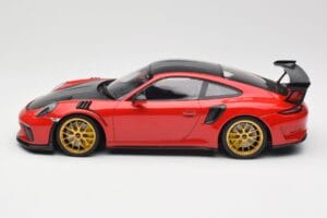 Porsche 911 991.2 GT3 RS Weissach Package Guards Red Kultaiset Magnesium Vanteet Minichamps 1:18 153068236 Metalli — kuva 3 / 6