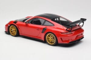 Porsche 911 991.2 GT3 RS Weissach Package Guards Red Kultaiset Magnesium Vanteet Minichamps 1:18 153068236 Metalli — kuva 5 / 6