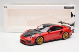 Porsche 911 991.2 GT3 RS Weissach Package Guards Red Kultaiset Magnesium Vanteet Minichamps 1:18 153068236 Metalli — kuva 6 / 6