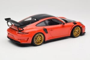 Porsche 911 991.2 GT3 RS Weissach Package Lava Orange Kultaiset Magnesium Vanteet Minichamps 1:18 153068227 Metalli — kuva 2 / 6