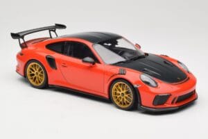 Porsche 911 991.2 GT3 RS Weissach Package Lava Orange Kultaiset Magnesium Vanteet Minichamps 1:18 153068227 Metalli — kuva 4 / 6