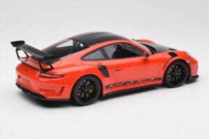 Porsche 911 991.2 GT3 RS Weissach Package Lava Orange Wording Mustat Magnesium Vanteet Minichamps 1:18 153068226 Metalli — kuva 2 / 6