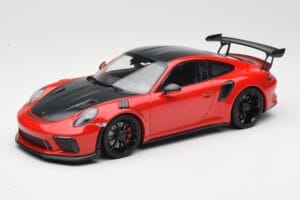 Porsche 911 991.2 GT3 RS Weissach Package Punainen Mustilla Vanteilla Minichamps 1:18 155068230 Metalli