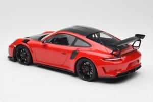 Porsche 911 991.2 GT3 RS Weissach Package Punainen Mustilla Vanteilla Minichamps 1:18 155068230 Metalli — kuva 5 / 6