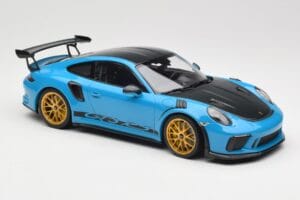 Porsche 911 991.2 GT3 RS Weissach Package Shark Blue Wording Kultaiset Magnesium Vanteet Minichamps 1:18 153068237 Metalli — kuva 4 / 6