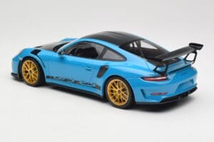Porsche 911 991.2 GT3 RS Weissach Package Shark Blue Wording Kultaiset Magnesium Vanteet Minichamps 1:18 153068237 Metalli — kuva 5 / 6