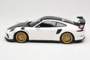 Porsche 911 991.2 GT3 RS Weissach Package Valkoinen Kultaiset Magnesium Vanteet Minichamps 1:18 153068238 Metalli — kuva 3 / 6
