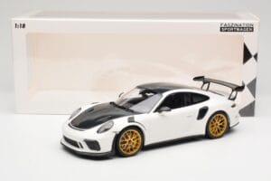 Porsche 911 991.2 GT3 RS Weissach Package Valkoinen Kultaiset Magnesium Vanteet Minichamps 1:18 153068238 Metalli — kuva 6 / 6