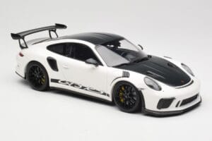 Porsche 911 991.2 GT3 RS Weissach Package Valkoinen Wording Mustat Magnesium Vanteet Minichamps 1:18 153068225 Metalli — kuva 4 / 6