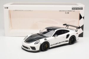 Porsche 911 991.2 GT3 RS Weissach Package Valkoinen Wording Mustat Magnesium Vanteet Minichamps 1:18 153068225 Metalli — kuva 6 / 6