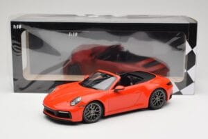 Porsche 911 992 Carrera 4S Avoauto Oranssi Minichamps 1:18 155067334 Metalli — kuva 6 / 6