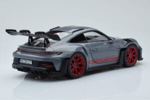 Porsche 911 992 GT3 RS Arctic Harmaa Pyro Punainen Norev 1:18 187350 Metalli — kuva 3 / 8