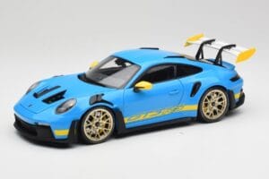 Porsche 911 992 GT3 RS Shark Sininen & Keltainen Decor Concept Minichamps 1:18 911992001 Metalli
