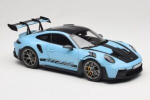 Porsche 911 992 GT3 RS Weissach Pack Gulf Blue Norev 1:18 187367 Metalli — kuva 6 / 8
