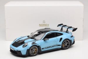 Porsche 911 992 GT3 RS Weissach Pack Gulf Blue Norev 1:18 187367 Metalli — kuva 8 / 8