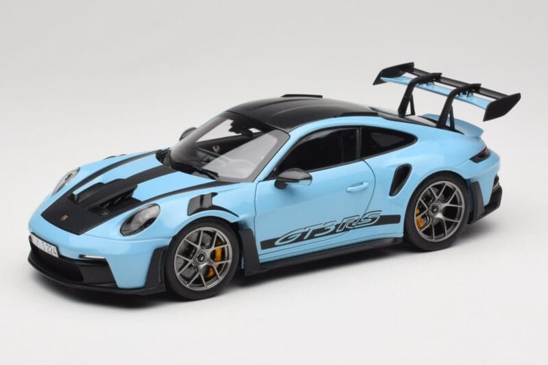 Porsche 911 992 GT3 RS Weissach Pack Gulf Blue Norev 1:18 187367 Metalli