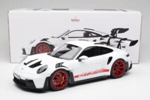 Porsche 911 992 GT3 RS Valkoinen & Pyro Punainen Norev 1:12 127530 Metalli — kuva 6 / 6