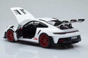 Porsche 911 992 GT3 RS Valkoinen Pyro Punainen Norev 1:18 187352 Metalli — kuva 5 / 8