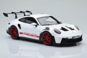 Porsche 911 992 GT3 RS Valkoinen Pyro Punainen Norev 1:18 187352 Metalli — kuva 6 / 8