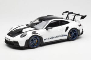 Porsche 911 992 GT3 Weissach Package Valkoinen & Indigo Sininen Norev 1:18 187353 Metalli