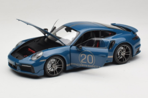 Porsche 911 992 Turbo S Coupe Sport Design Sininen Minichamps 1:18 113069073 Metalli — kuva 2 / 8
