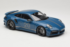 Porsche 911 992 Turbo S Coupe Sport Design Sininen Minichamps 1:18 113069073 Metalli — kuva 6 / 8